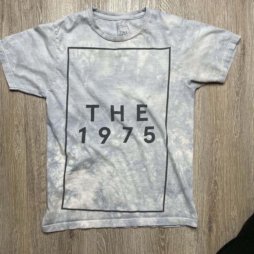 The 1975 Blue Gray TIE DYE Tshirt Tee Band Concert XS Short Sleeve